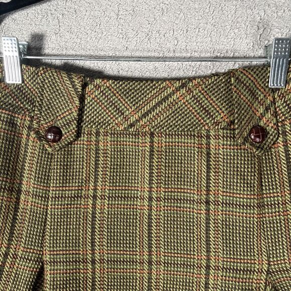 Context Petite Skirt Women’s Size 4P Pleated Tweed Plaid Wool Academia Preppy - Picture 10 of 11
